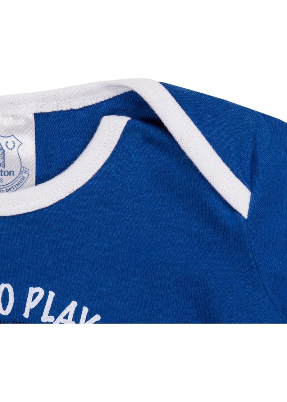 Everton FC Boys Blue Baby Born To Play Long Pyjama Set (0-1yrs)