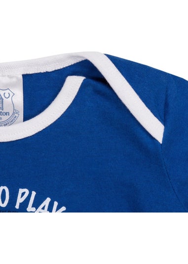 Everton FC Boys Blue Baby Born To Play Long Pyjama Set (0-1yrs)