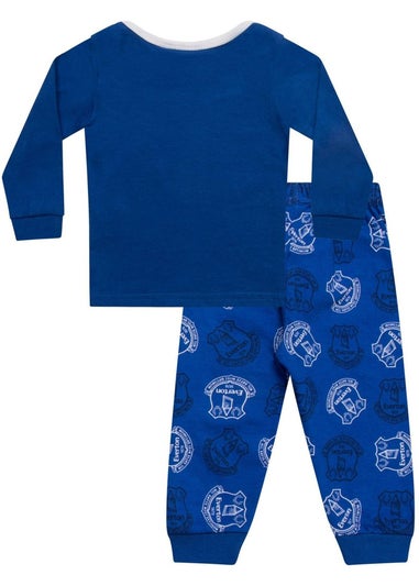 Everton FC Boys Blue Baby Born To Play Long Pyjama Set (0-1yrs)