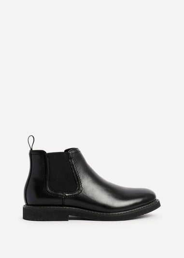 Linzi Alessandro Mens Black Faux Leather Chelsea Boots
