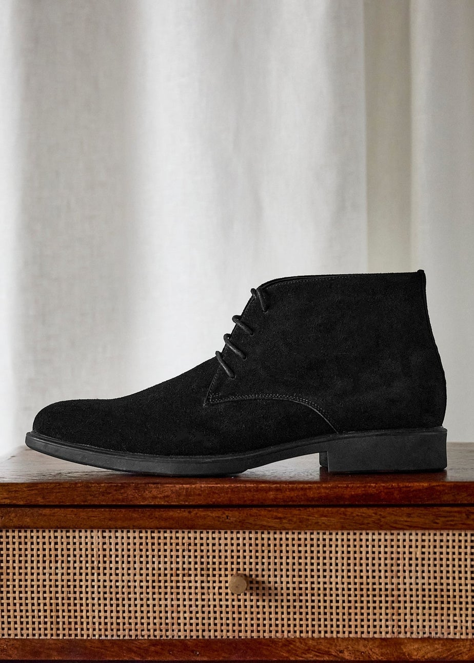Linzi Francesco Mens Black Suede Chukka Boots