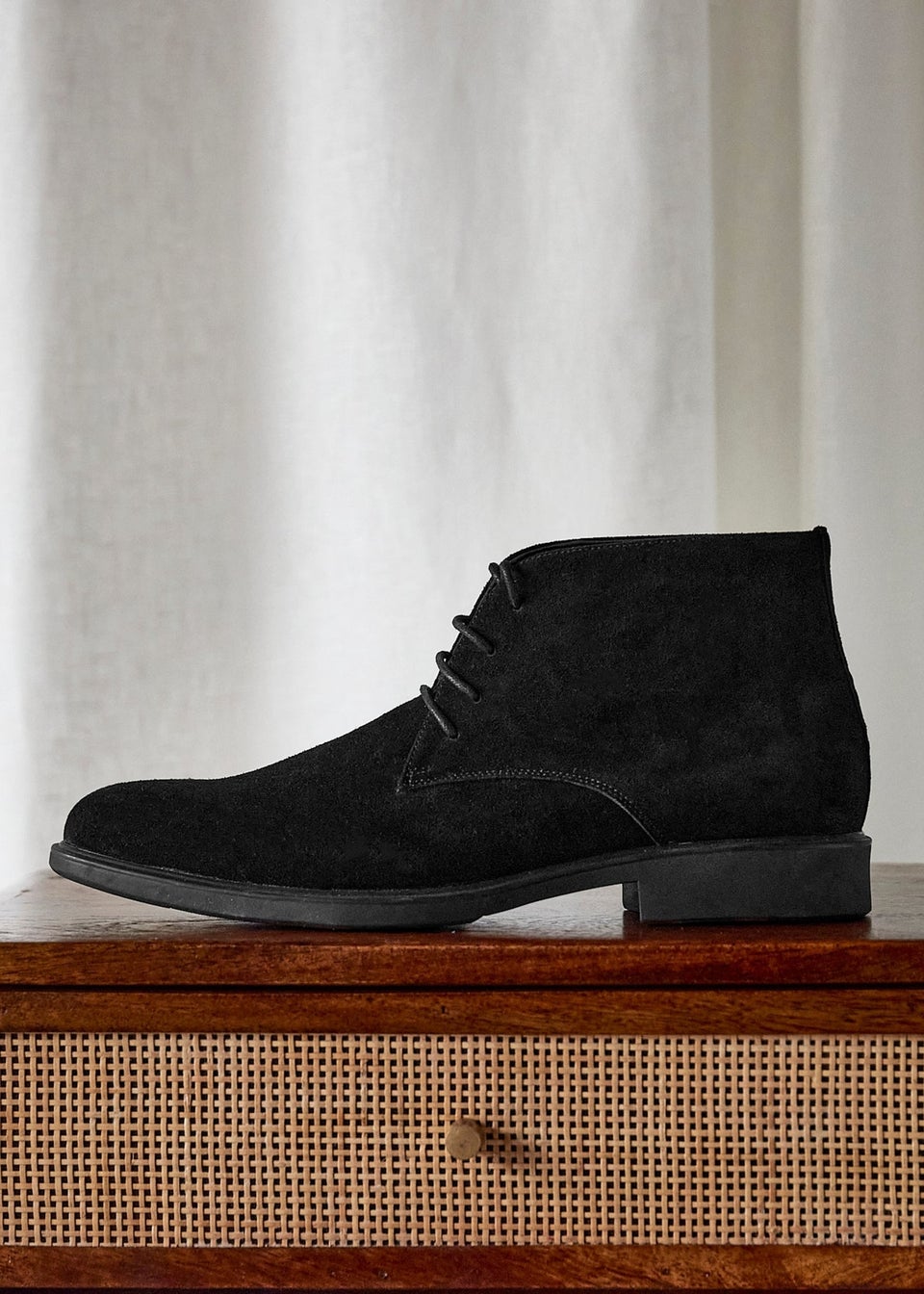 Linzi Francesco Mens Black Suede Chukka Boots