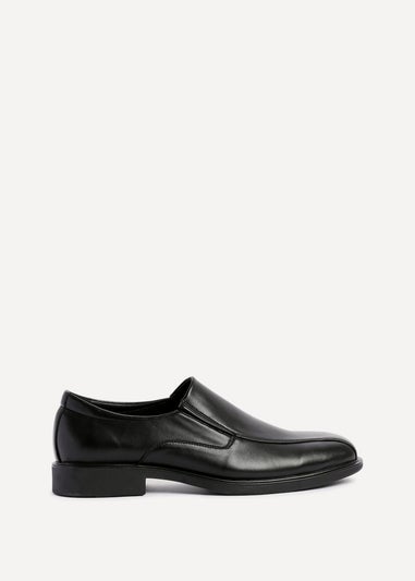 Linzi Diego Mens Black Faux Leather Panel Slip-On Shoes
