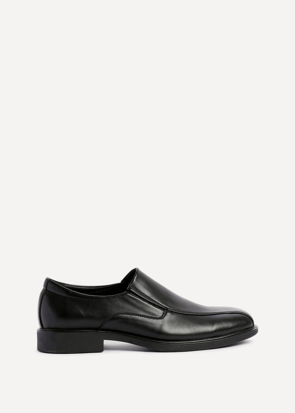 Linzi Diego Mens Black Faux Leather Panel Slip-On Shoes