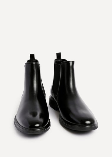 Linzi Antonio Mens Black Faux Leather Chelsea Boots
