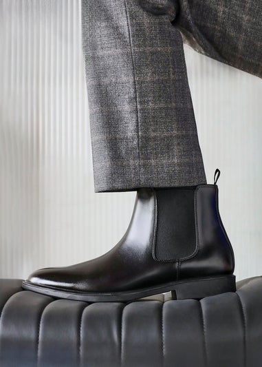 Linzi Antonio Mens Black Faux Leather Chelsea Boots