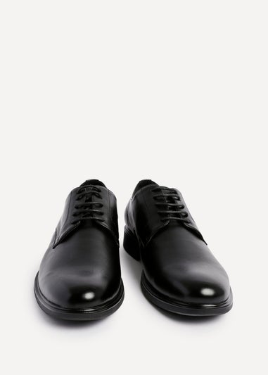 Linzi Angelo Mens Black Faux Leather Lace-Up Shoes