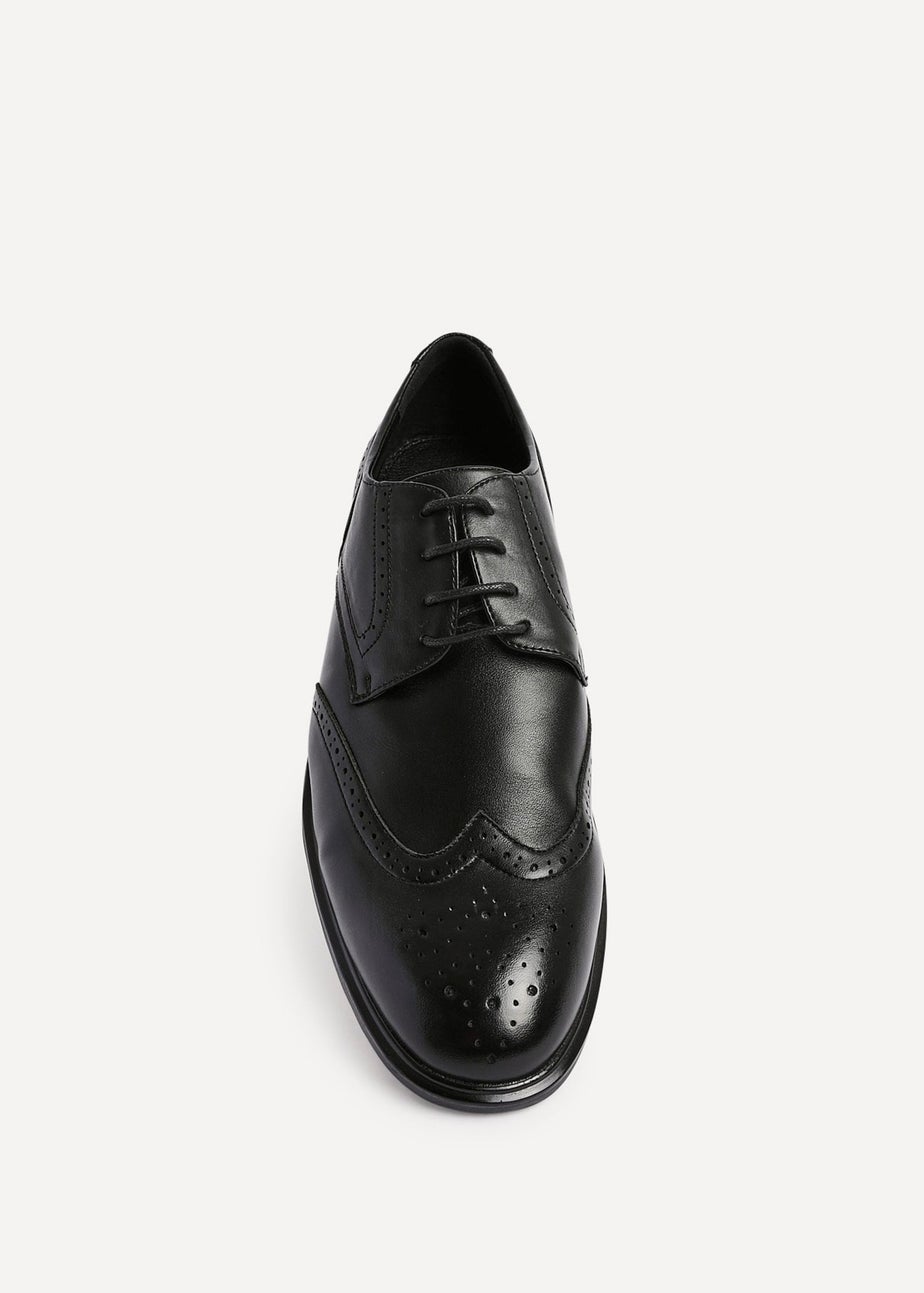 Linzi Marco Mens Black Faux Leather Brogues Shoes