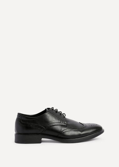 Linzi Marco Mens Black Faux Leather Brogues Shoes