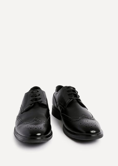 Linzi Marco Mens Black Faux Leather Brogues Shoes