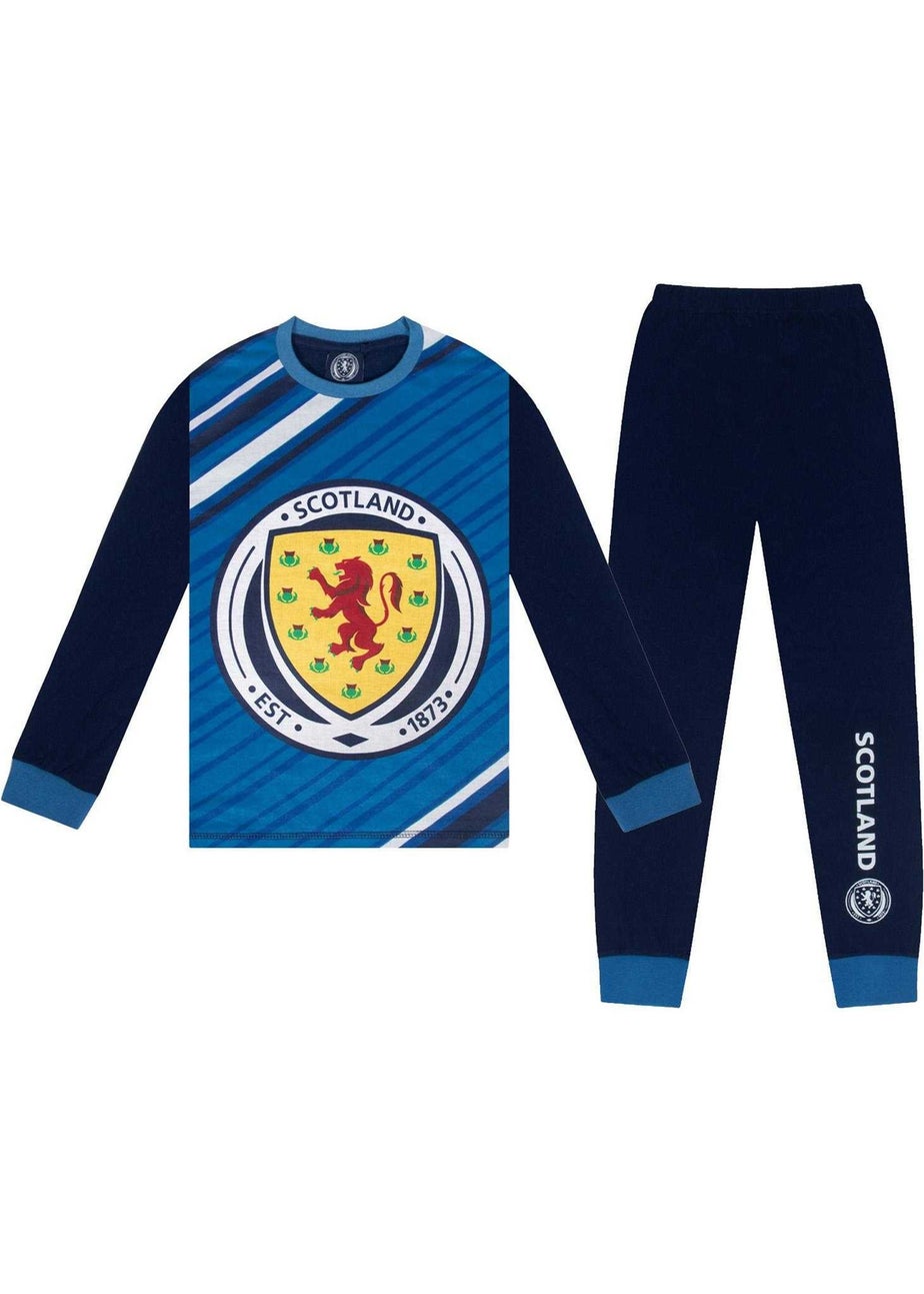 Scotland FA Boys Navy Scottish FA Sublimation Long Pyjama Set (3-14yrs)