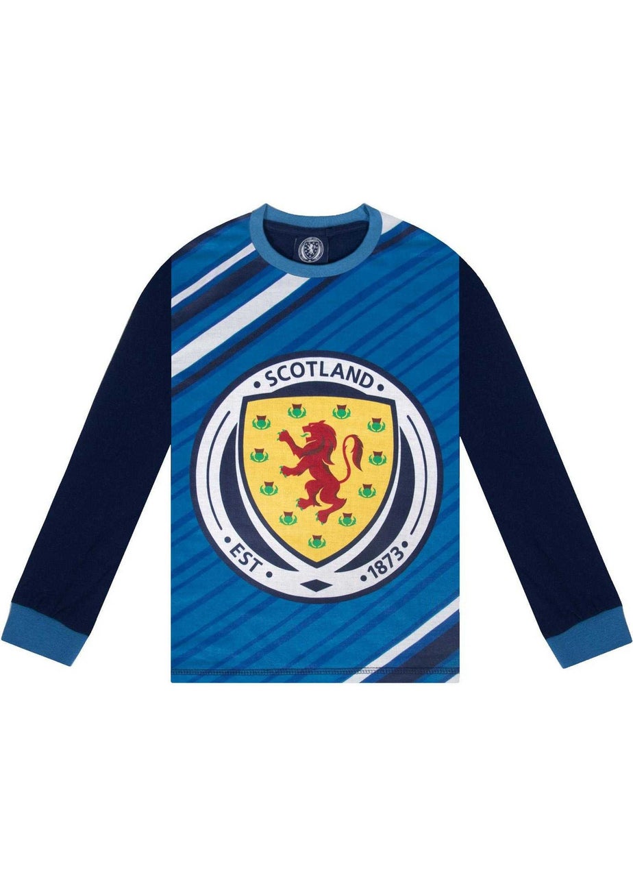 Scotland FA Boys Navy Scottish FA Sublimation Long Pyjama Set (3-14yrs)