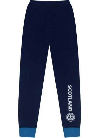 Scotland FA Boys Navy Scottish FA Sublimation Long Pyjama Set (3-14yrs)