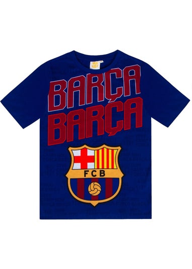 FC Barcelona Boys Dark Blue Short Pyjama Set (2-13yrs)