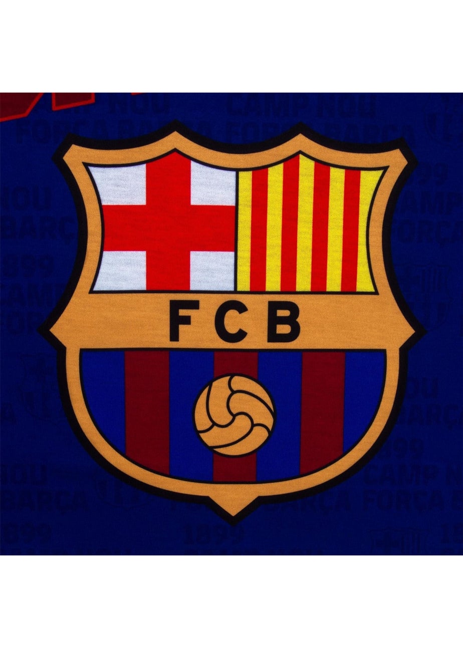 FC Barcelona Boys Dark Blue Short Pyjama Set (2-13yrs)