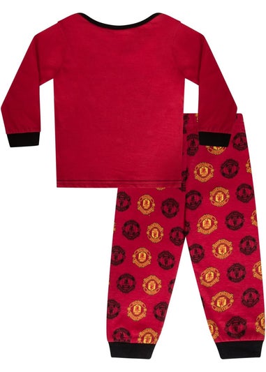 Manchester United FC Boys Red Baby Born To Play Long Pyjama Set (0-1yrs)