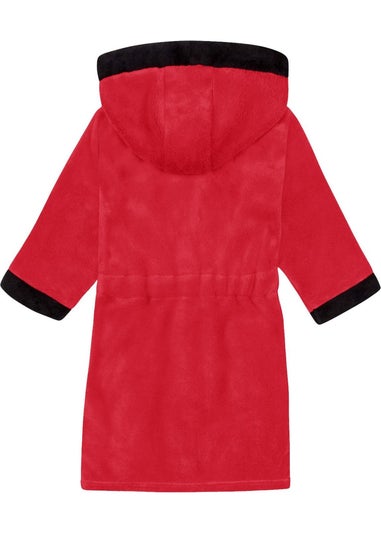 Liverpool FC Boys Red Crest Fleece Contrast Trim Dressing Gown (3-14yrs)