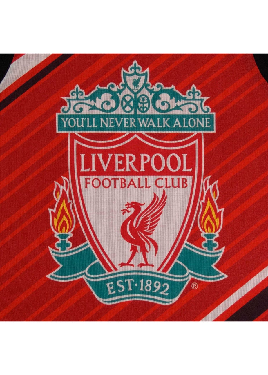 Liverpool FC Boys Black/Red Sublimated Long Pyjama Set (3-14yrs)