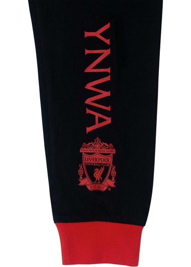 Liverpool FC Boys Black/Red Sublimated Long Pyjama Set (3-14yrs)