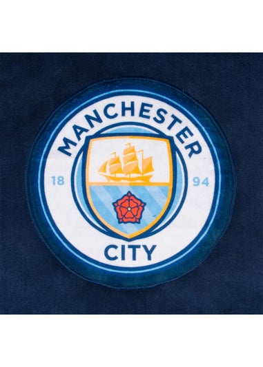 Manchester City FC Navy Crest Oversized Blanket Hoodie