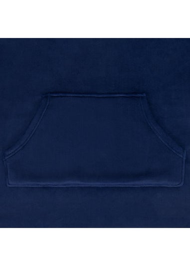 Manchester City FC Navy Crest Oversized Blanket Hoodie