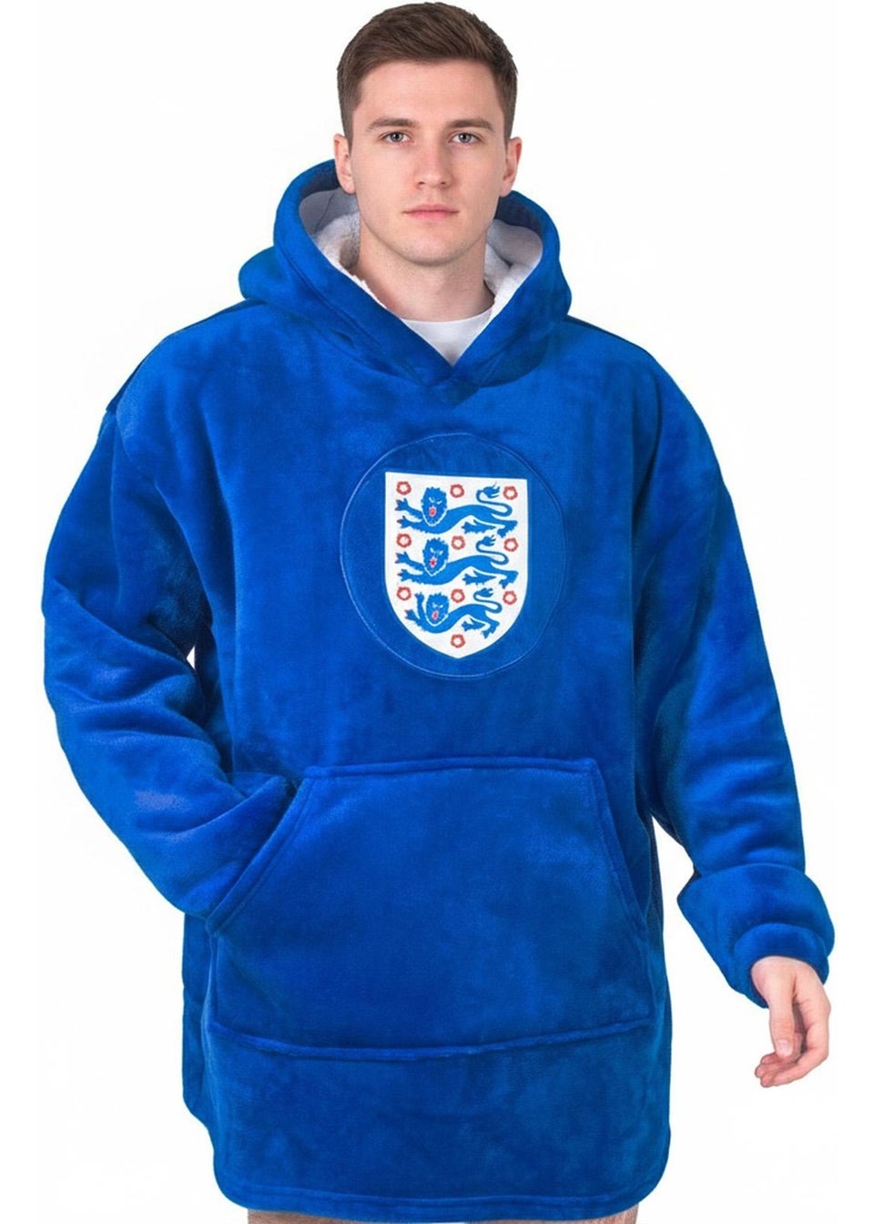 England Blue Crest Oversized Blanket Hoodie
