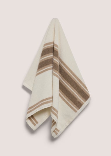Beige Stripe Hand Towel