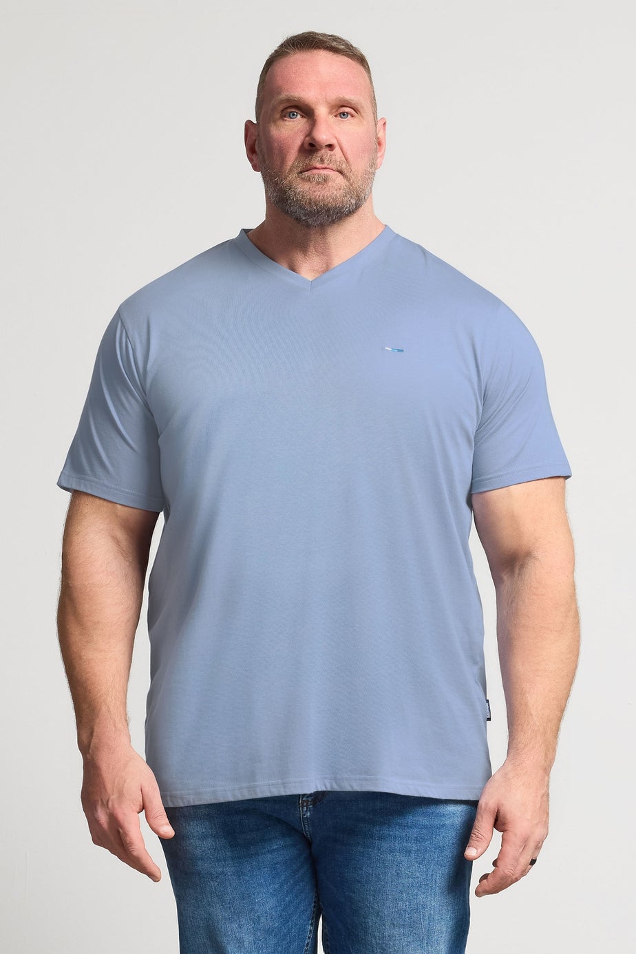 BadRhino Navy Blue 5 Pack V-Neck T-Shirts