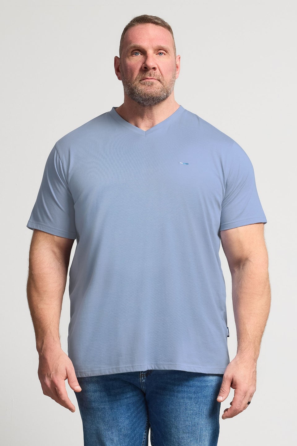 BadRhino Navy Blue 5 Pack V-Neck T-Shirts