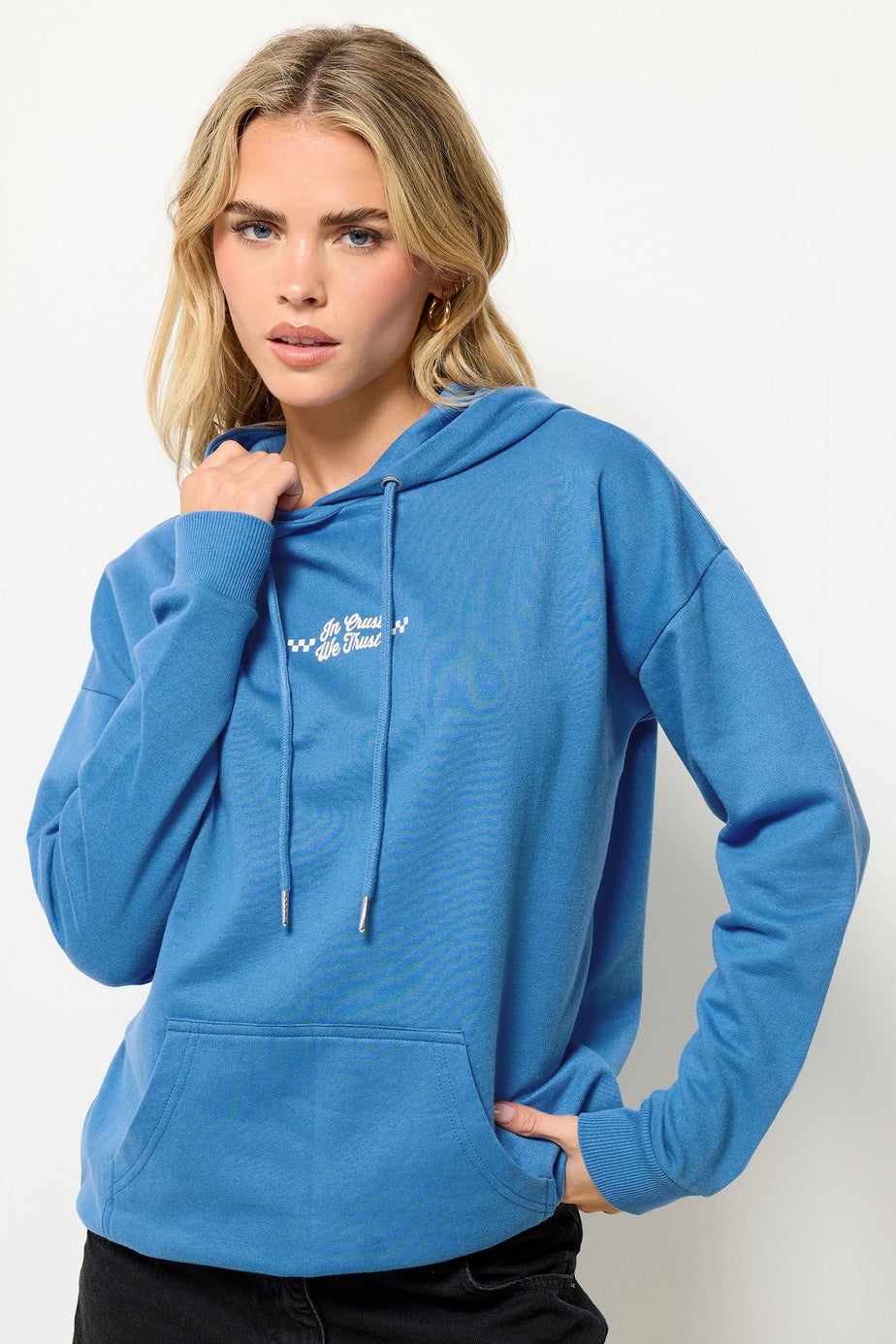 PixieGirl Petite Blue Back Graphic Hoodie