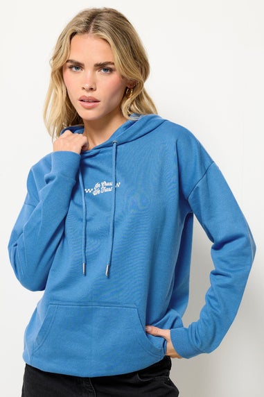 PixieGirl Petite Blue Back Graphic Hoodie