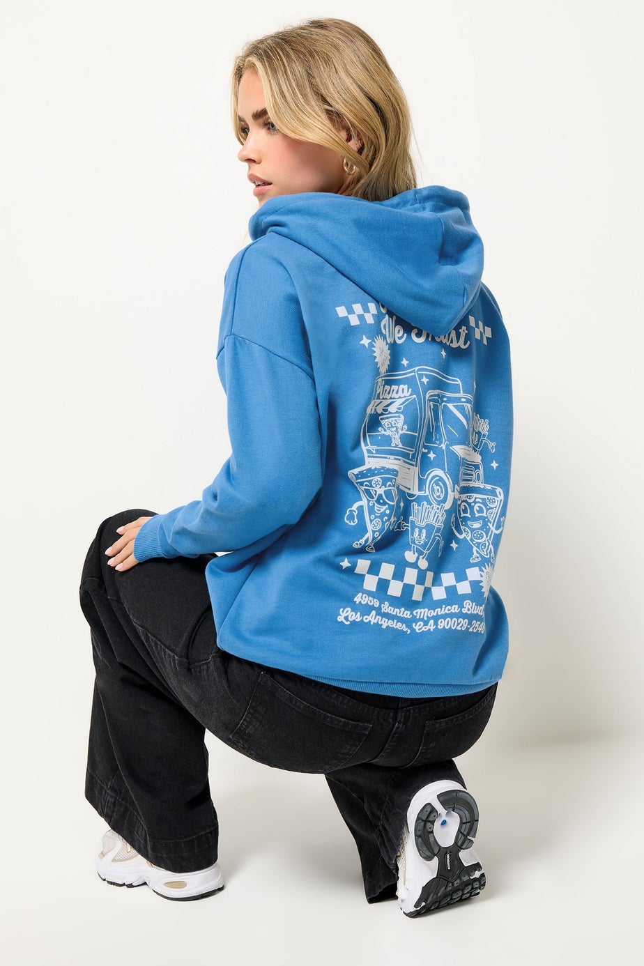 PixieGirl Petite Blue Back Graphic Hoodie