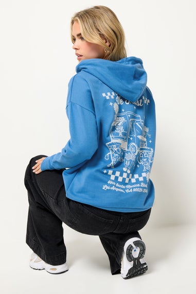 PixieGirl Petite Blue Back Graphic Hoodie