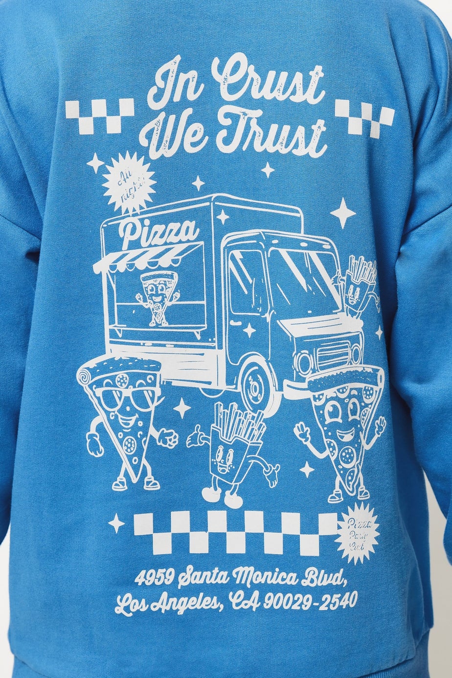 PixieGirl Petite Blue Back Graphic Hoodie