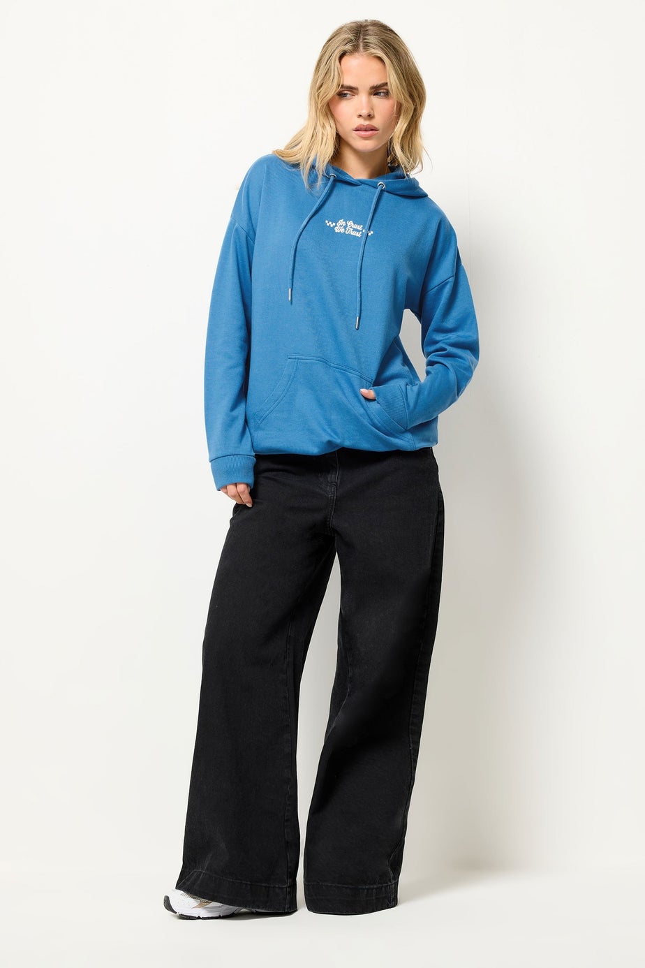 PixieGirl Petite Blue Back Graphic Hoodie