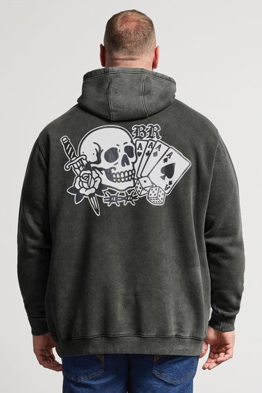 BadRhino Black Sun Bleached Tattoo Graphic Hoodie