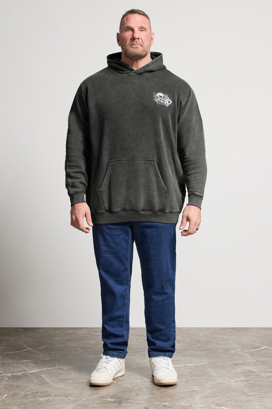 BadRhino Black Sun Bleached Tattoo Graphic Hoodie