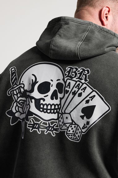 BadRhino Black Sun Bleached Tattoo Graphic Hoodie