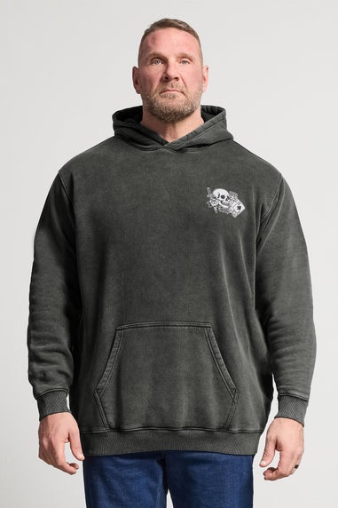 BadRhino Black Sun Bleached Tattoo Graphic Hoodie