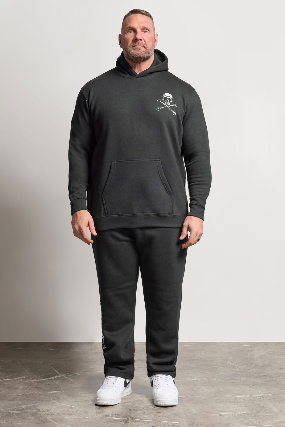 BadRhino Black Skull Graphic Hoodie