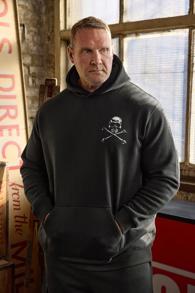 BadRhino Black Skull Graphic Hoodie