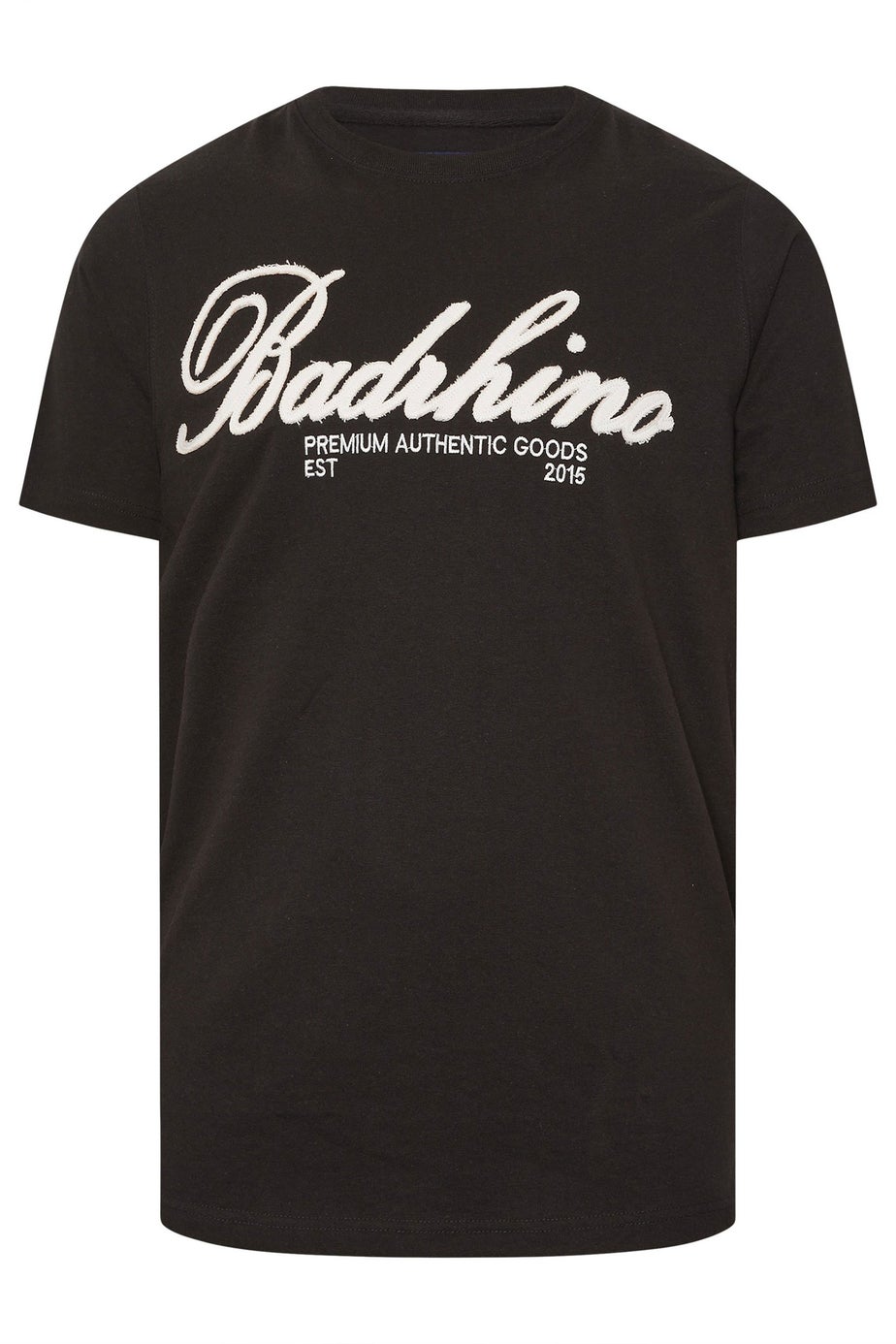 BadRhino Black Embroidered Script T-Shirt