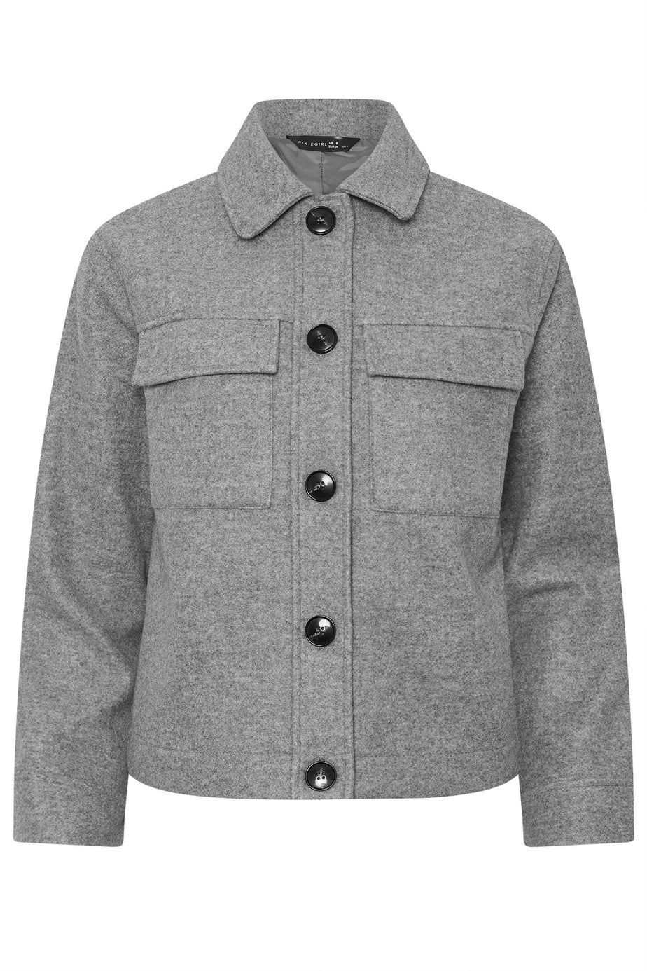 PixieGirl Petite Grey Marl Brushed Jacket