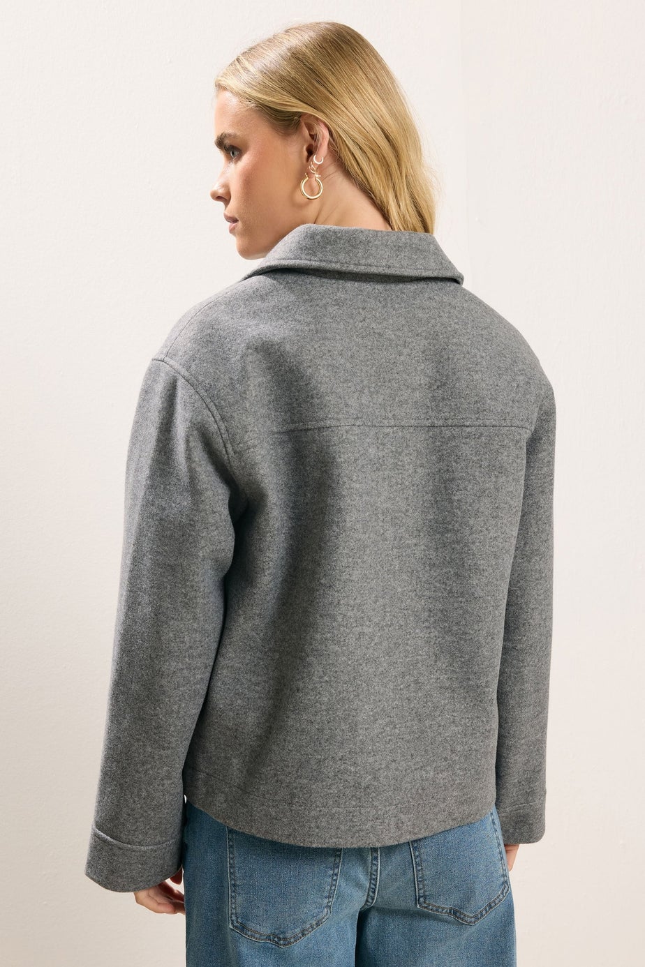 PixieGirl Petite Grey Marl Brushed Jacket