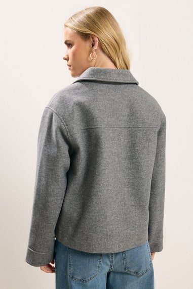 PixieGirl Petite Grey Marl Brushed Jacket