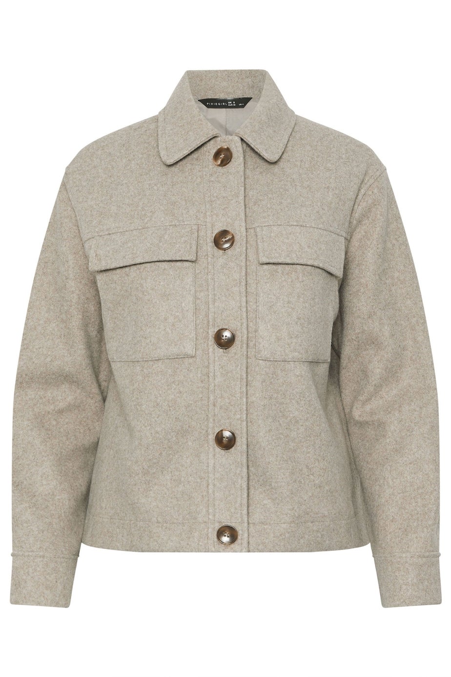 PixieGirl Petite Natural Brown Brushed Jacket