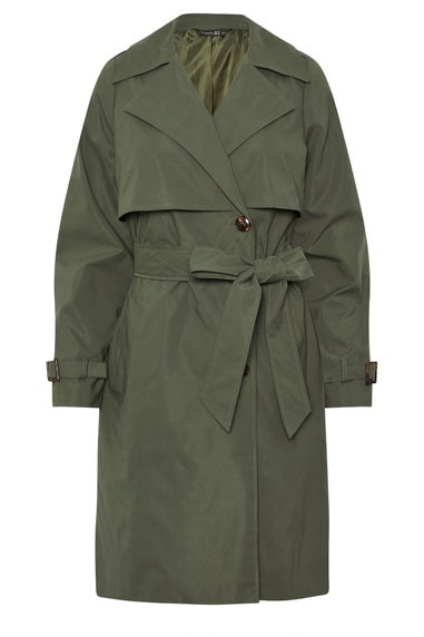 PixieGirl Petite Khaki Green Trench Coat