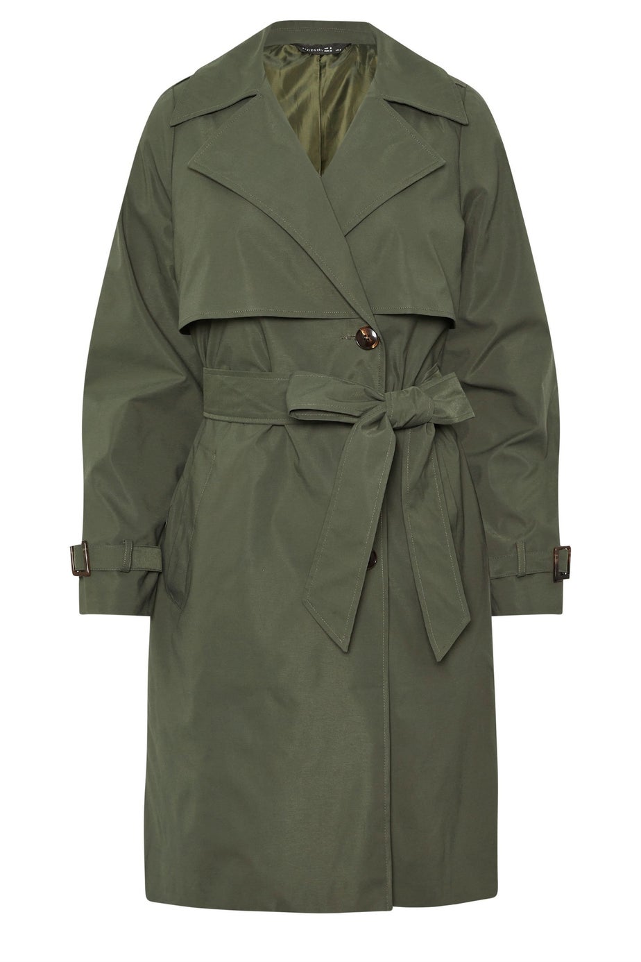 PixieGirl Petite Khaki Green Trench Coat