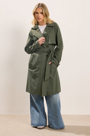PixieGirl Petite Khaki Green Trench Coat