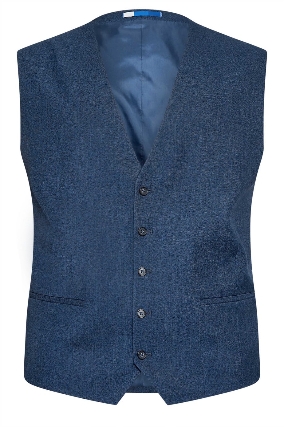 BadRhino Blue Textured Suit Waistcoat